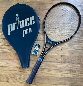 VINTAGE 1983 PRINCE PRO SERIES 110 TENNIS RACQUET LEATHER GRIP SIZE 4 3/8" RARE - Picture 1 of 8