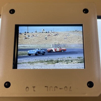 Porsche 356 гоночный автомобиль 1970 винтажное фото 35 мм слайд RACE A - Изображение 1 из 3