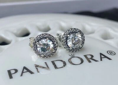 Auténticos pendientes Pandora redondos brillantes #296272CZ Foto 1 de 4