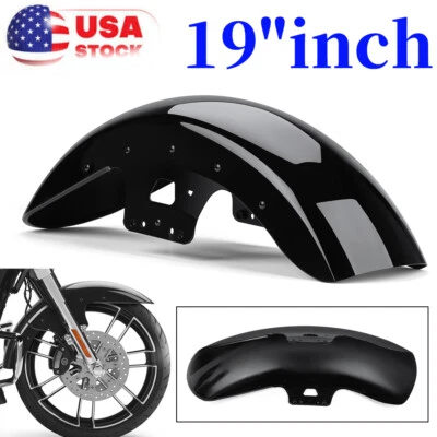 Guardabarros delantero envolvente de 19 pulgadas para Harley Baggers Touring CVO Street Road Glide King Foto 1 de 4