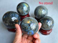50-70mm Natural Rainbow Labradorite Sphere Quartz Healing Crystal Ball Gemstone