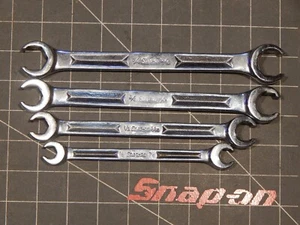 Vintage I Beam Snap On 4Pc SAE Double End Flare Nut Wrench Set 3/8" 13/16" 6Pt - Picture 1 of 4