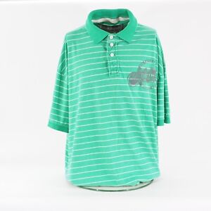 Mens Ben Sherman Short Sleeve Polo Green Colared Button Up Cotton Casual T-Shirt