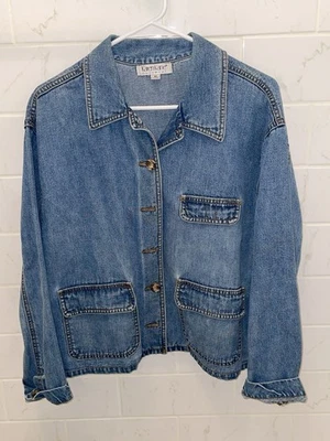 Abrigo Chaqueta Jean Karen Kane Vintage Y2k Azul Denim Hecho en EE. UU. M Mediano Foto 1 de 4