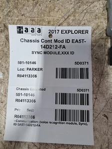 Sync Module 2017 Explorer Sku#4113366 - Picture 1 of 6
