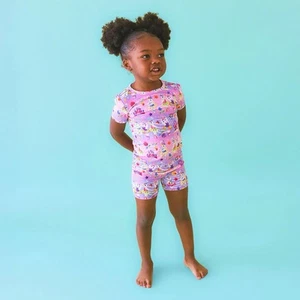 Posh Peanut 🐰 Größe 5/6 🩰 Lisa Frank Ballerina Hasen Shorts Schlafanzug Pyjama Set - Bild 1 von 7