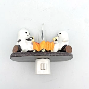 Halloween Ghost Campfire Fire Marshmallow Night Light Flickering Nightlight Gift - Picture 1 of 2