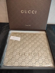 GUCCI Mauspad Leder Guccissima GG Logo Gold mit Box NEU - Bild 1 von 9