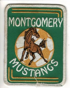 Vintage Montgomery Mustangs Soccer Patch  Montgomery County College Blue Bell PA - Picture 1 of 3