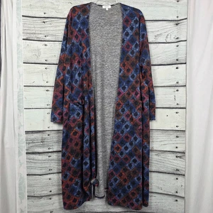 LuLaRoe Multicolor Geometric Print Long Duster Size XL - Picture 1 of 7