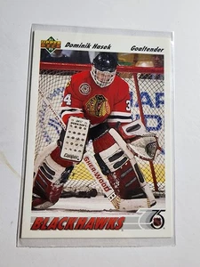 1991-92 UD UPPER DECK #335 Dominik HASEK RC - Chicago Black Hawks - Picture 1 of 2