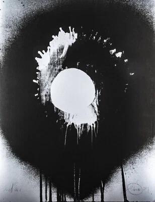 Piene Otto Heseler Silver Serigraphie in Schwarz und Silber auf Karton - Bild 1 von 3