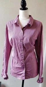 JACLYN SMITH Damen Gr. XXL/2XL rot & weiß Gingham kariertes Hemd lang Country  - Bild 1 von 3