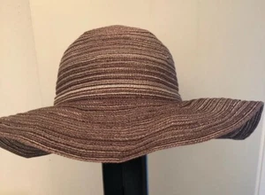 HEADWEAR Damen Sonnenhut braun Rundmuster Einheitsgröße - Bild 1 von 5