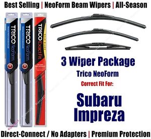 3-Pack Wipers Front & Rear NeoForm 2009-2011 Subaru Impreza - 16240/160/16B