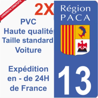 BEARN Sticker autocollant plaque immatriculation département 13 région PACA Marseille