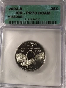 2003 S 25C Missouri State Quarter PR70DCAM ICG - Picture 1 of 2