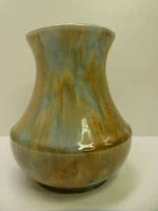 VINTAGE DRIP GLAZE AUSTRALIAN POTTERY ART DECO VASE STAMPED FOWLER - Picture 1 of 4