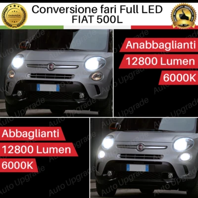 KIT CONVERSIONE FARI FULL LED H7 PER FIAT 500L ANABBAGLIANTI + ABBAGLIANTI 6000K - Immagine 1 di 4