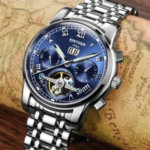 Relojes de pulsera mecánicos automáticos impermeables de acero inoxidable KINYUED 42 MM para hombre - Imagen 1 de 13