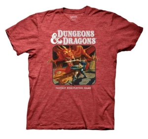 Dungeons and Dragons - Red Dragon - Basic Rules Cover  - T-Shirt - Large -Unisex - Picture 1 of 2
