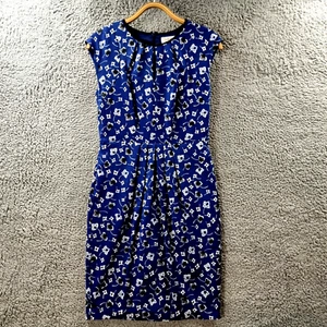 COUNTRY ROAD Womens Pencil Dress Size 8 Blue Black White Floral Sleeveless - Picture 1 of 14