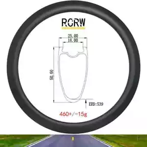 700C 50*25mm Rennrad Carbonfelge Scheibe oder V Bremsklinker schlauchlos 16-36 Löcher - Bild 1 von 7