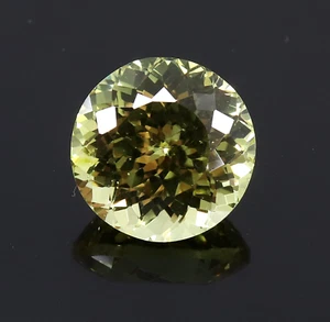AAA+ Zafiro Amarillo Ceilán Natural Impecable Suelto Redondo Piedra Preciosa Corte 12x12 MM - Imagen 1 de 6