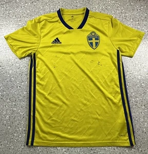 Adidas Sweden National Team Soccer Jersey Adult S Home Football Small Knit Mens - Picture 1 of 8