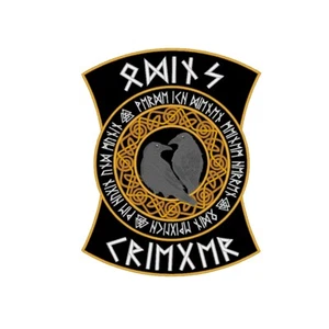 Rückenaufnäher "Odins Krieger - Hugin & Munin" Backpatch Asatru Aufnäher Heiden - Bild 1 von 1