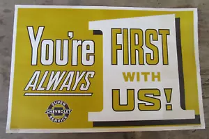 Original Poster 1969 1970 Chevrolet Super Service 'You're Always First With Us' - Picture 1 of 6