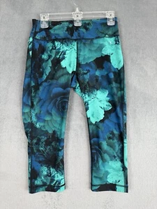 Danskin kurze Leggings Blumenmuster Damen Yoga Training Fitnessstudio sportlich Gehen klein - Bild 1 von 9