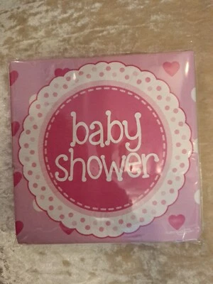 OAKTREEUK Pink Baby Shower spotty paper napkins Girl Pack of 16 Party Supplies Decorations