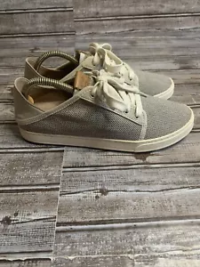 OluKai Shoes Women’s 9 Pehuea Li Taupe Lace Up Casual Sneakers Shoes Grey Beige - Picture 1 of 17