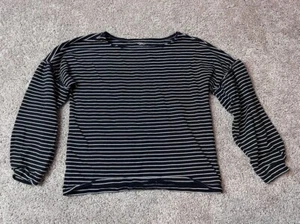 Tea Collection Black Striped Shirt 8 Girls - Picture 1 of 2