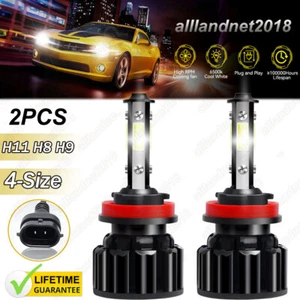 2x H11 H8 H9 LED Headlight Bulbs High Low Beam For Kia Optima 2009-2010 6000k - Picture 1 of 12