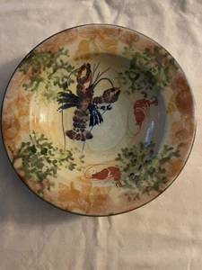 The Tain Pottery Of Scotland Shandwick Shellfish Design Large Bowl 9" x 2" EUC - Picture 1 of 4