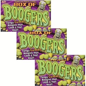 3 Pack of Boogers Gummy Boogies 3 unopened boxes flix candy 