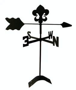 fleur de lis roof mount weathervane black wrought iron louisiana symbol - Picture 1 of 1
