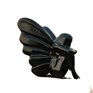 2" Natural Obsidiana Mariposa Hada Tallado Cuarzo Cristal Ángel Calavera Curación - Imagen 1 de 11