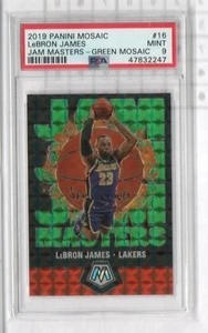 LeBron James 2019-20 Panini Prizm Mosaic Jam Masters Green Prizm PSA 9 Graded - Bild 1 von 1