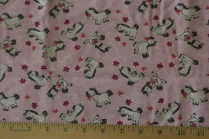 ENTZÜCKENDER * ZEBRA & BLUMEN * ROSA FLANELLSTOFF ~ NEU ~ 1,25 YARD - Bild 1 von 1