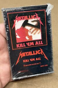 METALLICA KILL 'EM ALL Cassette Tape MRIT 069 Black Print Rare SEALED New Promo