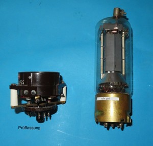 Prüffassung, Adapter für RL12P35 auf Funke W19,W20 einsetzbar, incl. Röhre