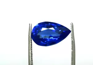 Edelstein natürlicher blauer Saphir Ring Saphir blauer Saphir 5,75 ct Birnenschliff - Bild 1 von 4