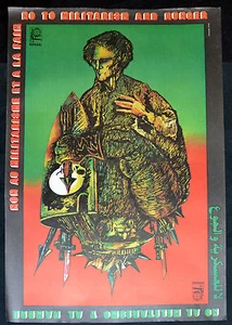 1982 Original Cuban Poster.No to Militarism and Hunger.Socialist graphic arts. - Picture 1 of 6