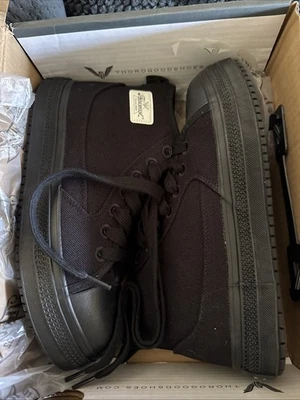 Thorogood Hombres 6.5/Mujeres 8.0 Negro Almacén Ganado Serie Compuesto Puntera Botas Nuevas Foto 1 de 4