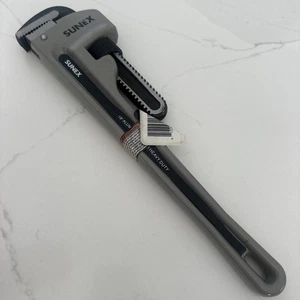 Sunex 18-in Heavy Duty Aluminum Pipe Wrench 2-in Pipe Capacity Hardened Jaws New - Picture 1 of 12