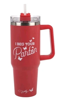 NUEVO Vaso Dolly Parton 40 OZ Acero Inoxidable 🦋 OJO TU PARTON 🦋 Foto 1 de 4