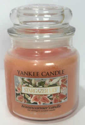 Yankee Candle Stargazer Lily 14.5 oz Medium Jar New Unburned - Image 1 of 4